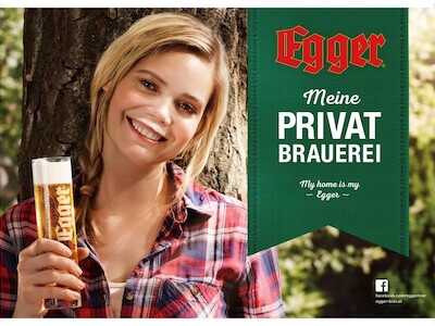 New brand presence of your private brewery Egger