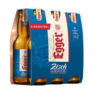 Egger Zisch alcohol-free unfiltered 6pack 0.33l bottles