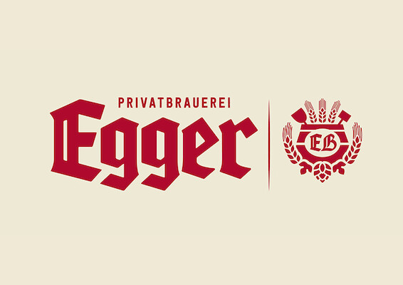 Egger beer logo with emblem